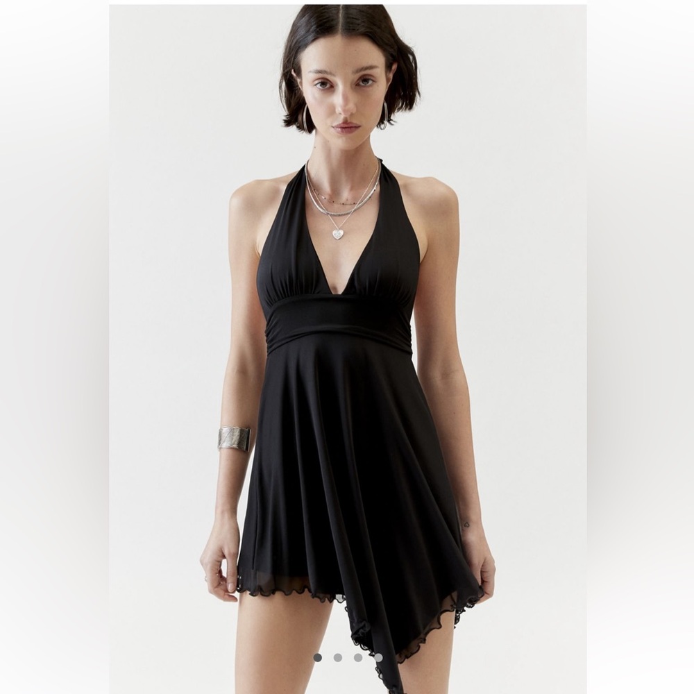 Urban Outfitters Jessa Mesh Halter Dress